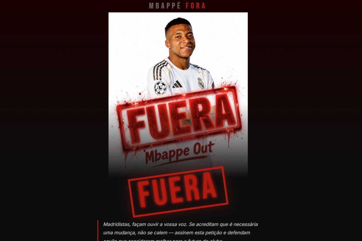 "Fora Mbappé": abaixo-assinado contra atacante do Real Madrid ultrapassa 32 milhões de assinaturas
