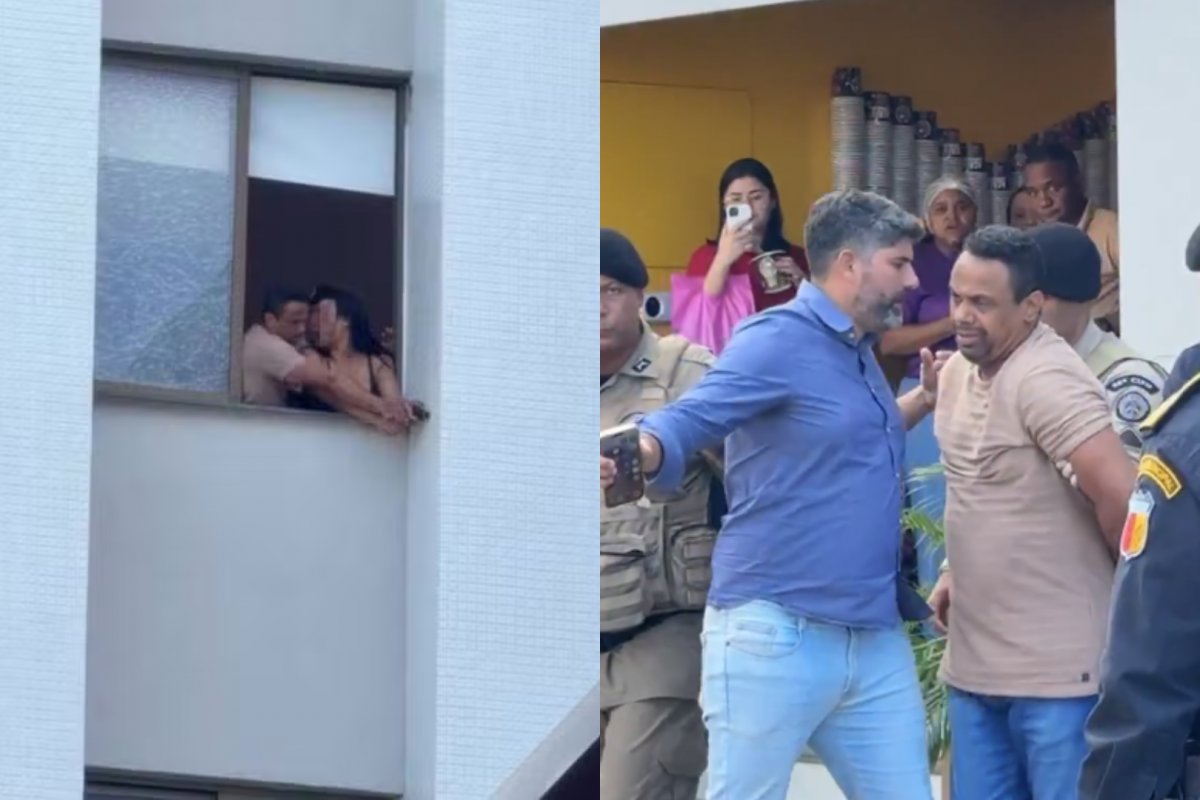 Vídeo: PM em surto ameaça mulher com arma de fogo em motel em Ilhéus