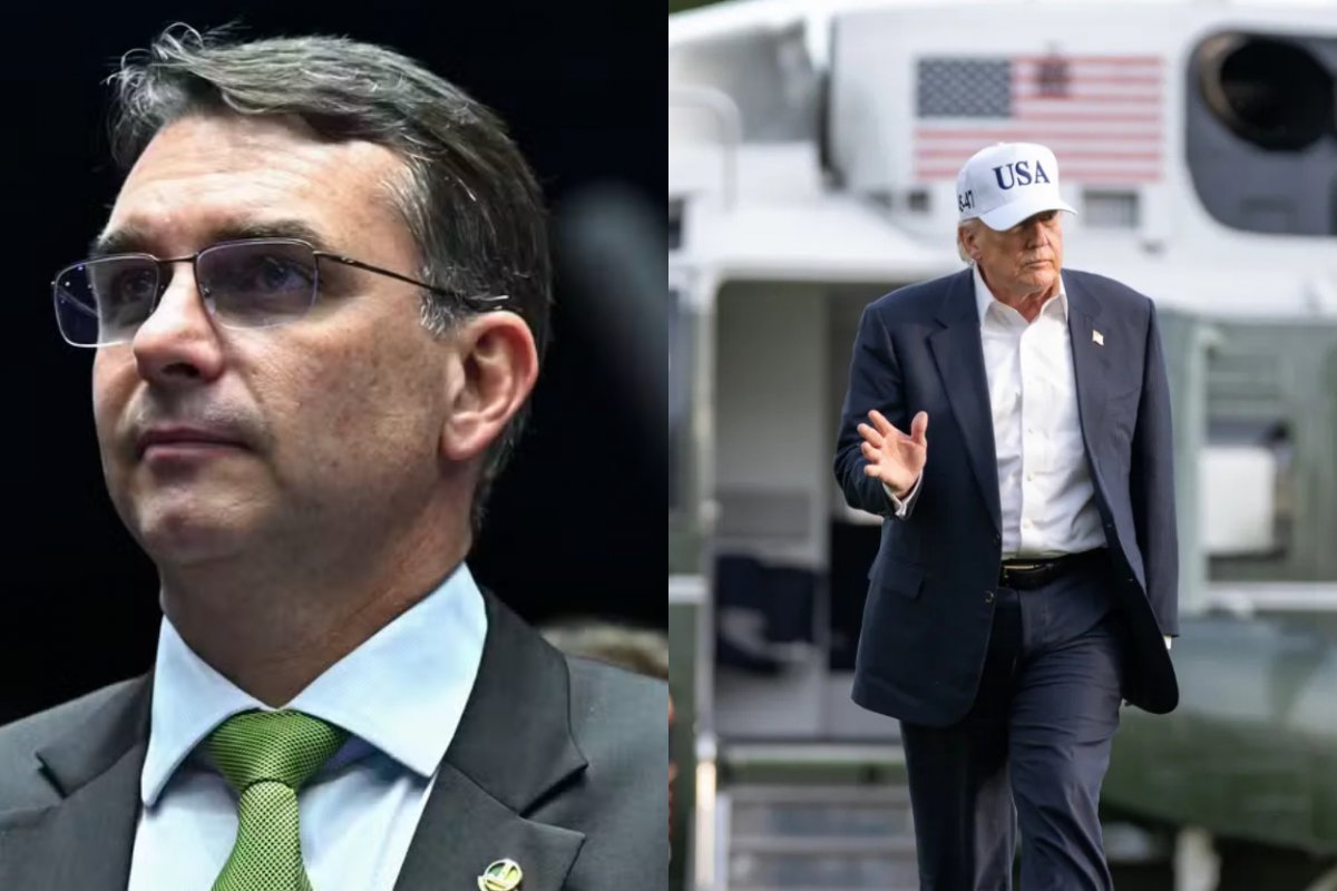 Flávio Bolsonaro deve se reunir com Donald Trump na Casa Branca na próxima semana, diz colunista