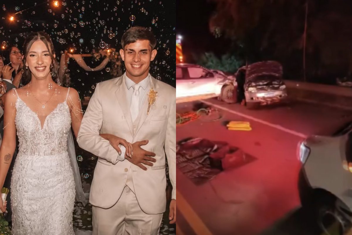 Jovens casados há 20 dias morrem em acidente entre carro e caminhonete no interior de SP