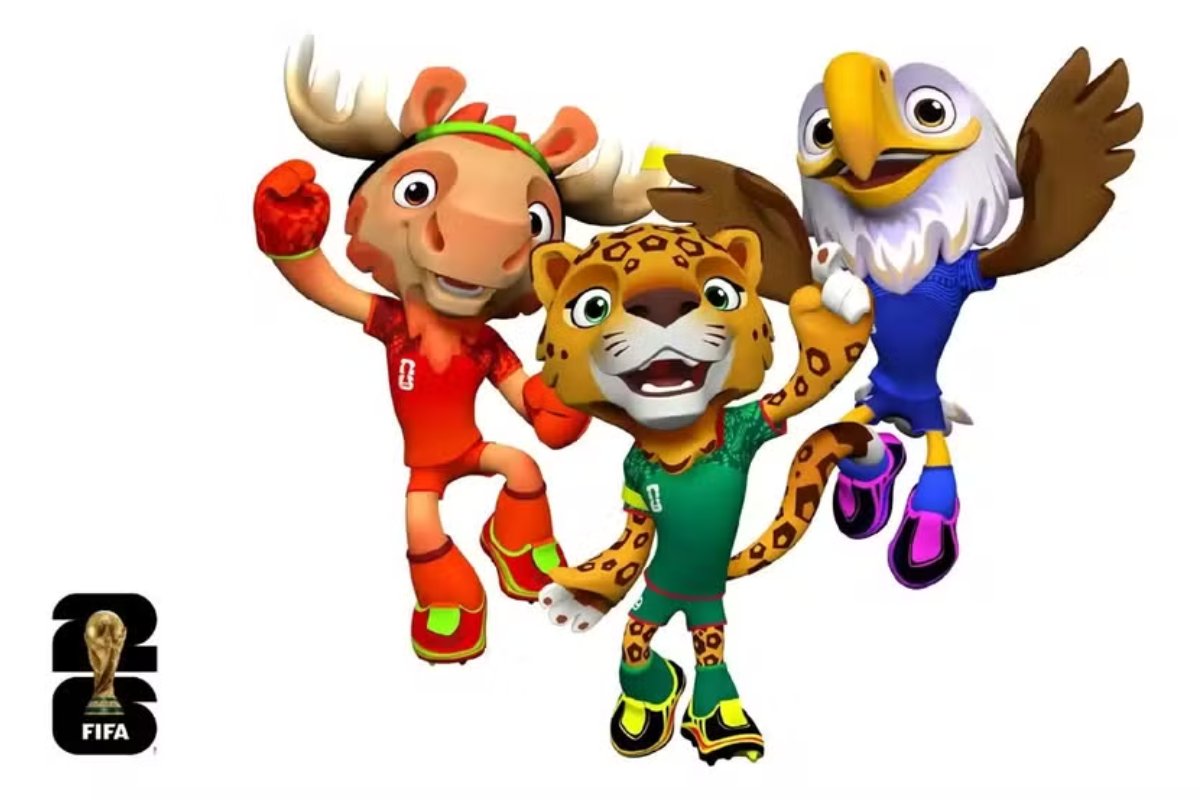 Faltam 15 dias para a Copa do Mundo; conheça Maple, Zayu e Clutch, os mascotes do Mundial de 2026
