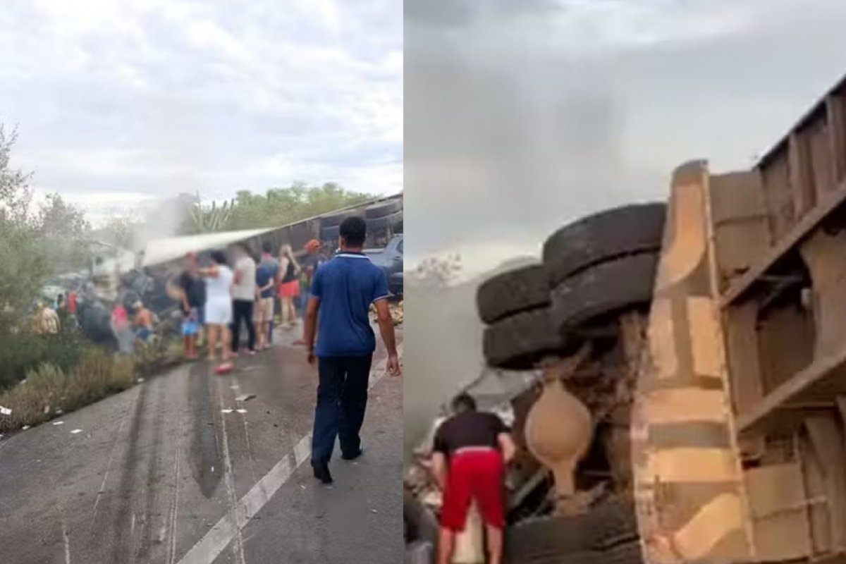 Acidente entre caminhão e van deixa 16 mortos na BR-116; vítimas eram da mesma família