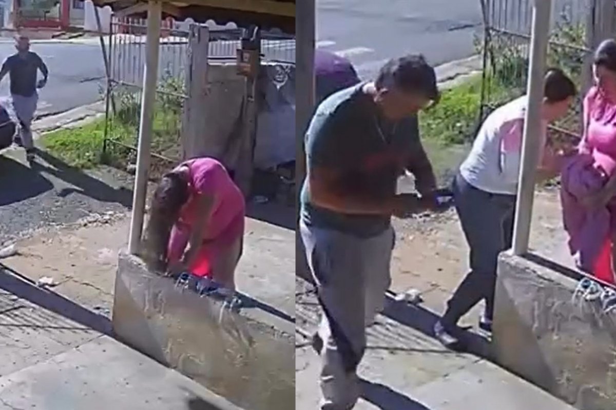 Vídeo: Mulher dá à luz na frente de casa e vídeo do momento viraliza