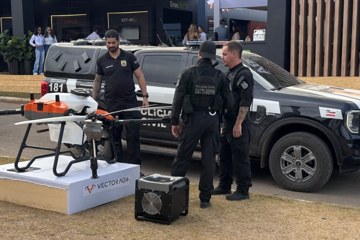 Drone agrícola e outros materiais são apreendidos durante a Bahia Farm Show 2026