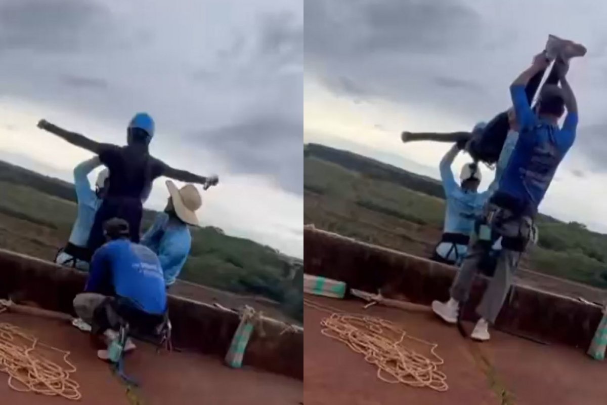 Vídeo: Mulher morre após funcionários esquecerem do equipamento de segurança durante rope jump 