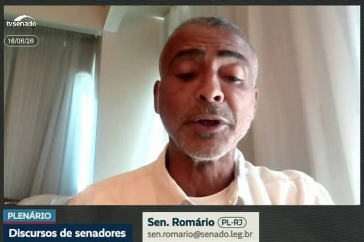 Romário participa de sessão no Senado enquanto está nos EUA comentando Copa do Mundo