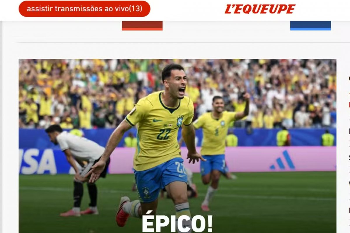 'Épico': imprensa internacional repercute jogo que deu classificação do Brasil às oitavas