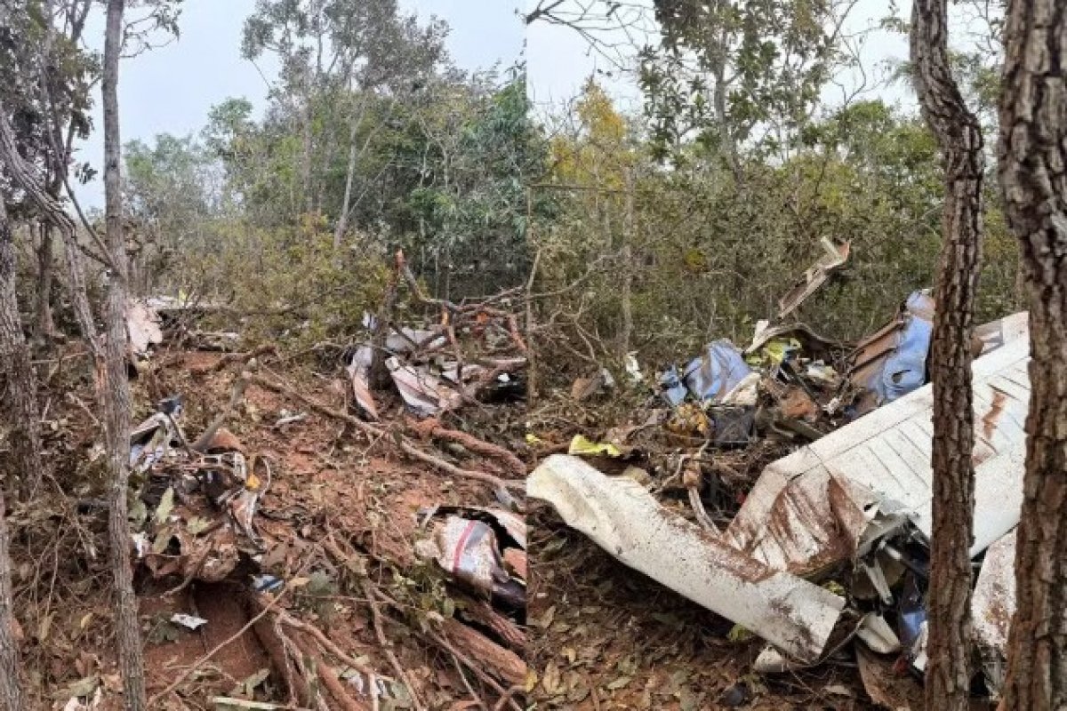 Duas pessoas morrem após avião de pequeno porte cair no Mato Grosso do Sul