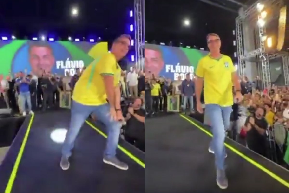 Vídeo: Em meio à crise envolvendo Michelle, Flávio rebola ao som de "Funk do 01" e pede que aliados engajem campanha