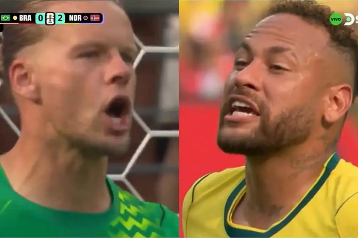 Goleiro da Noruega desmente suposto pedido de desculpas a Neymar