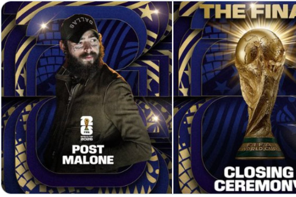Post Malone é a atração principal do show de encerramento da Copa