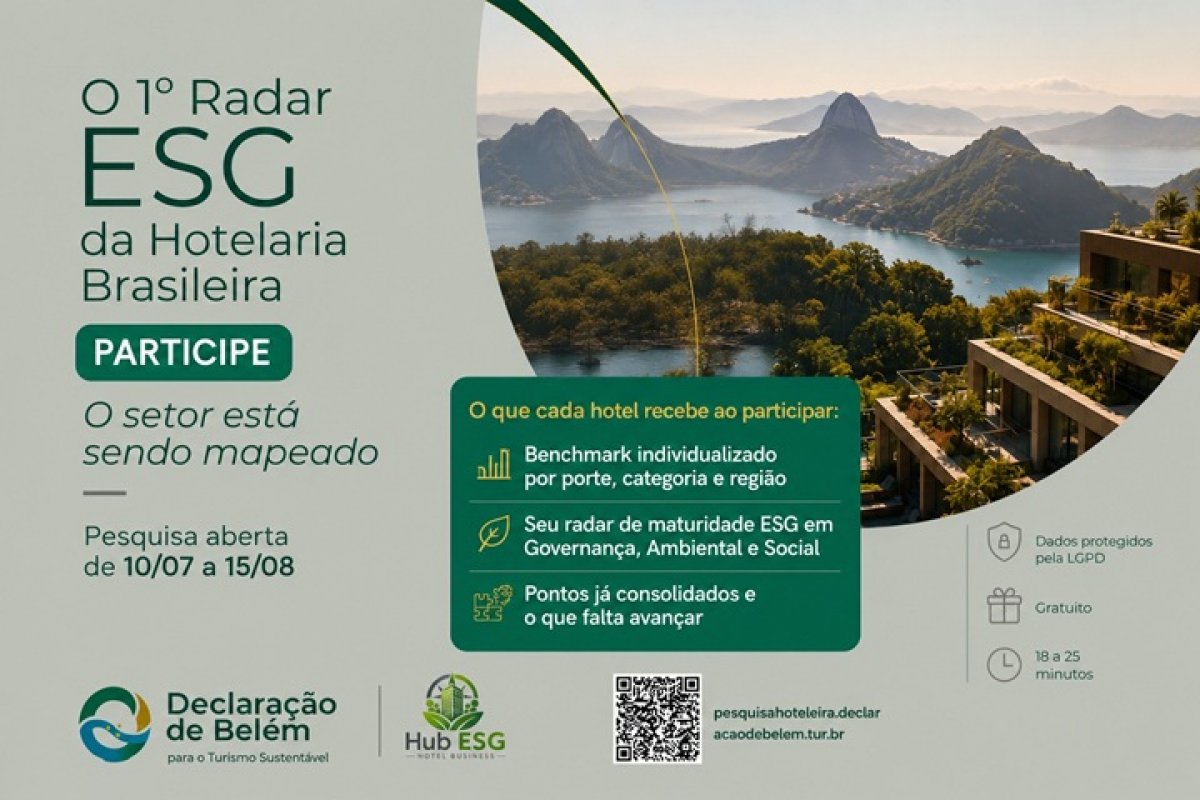 BLTA apoia 1º Radar ESG da Hotelaria Brasileira e convida associados a participar do mapeamento inédito de maturidade sustentável do setor
