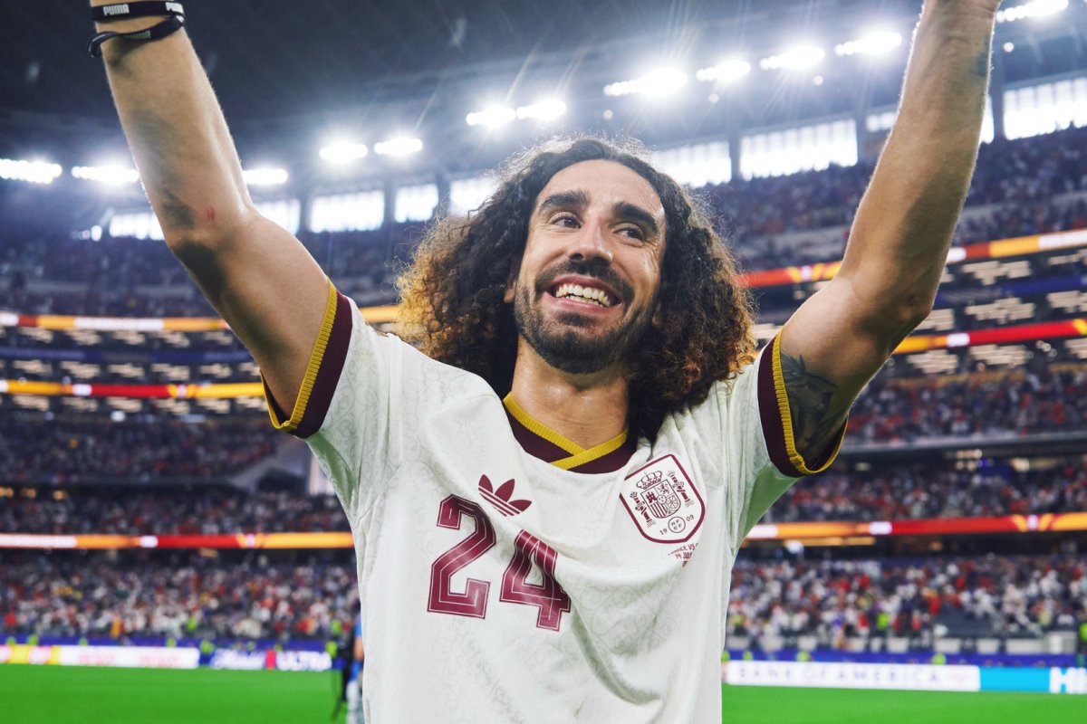 Google cria animação com "gato de peruca" em homenagem a Marc Cucurella antes da final da Copa