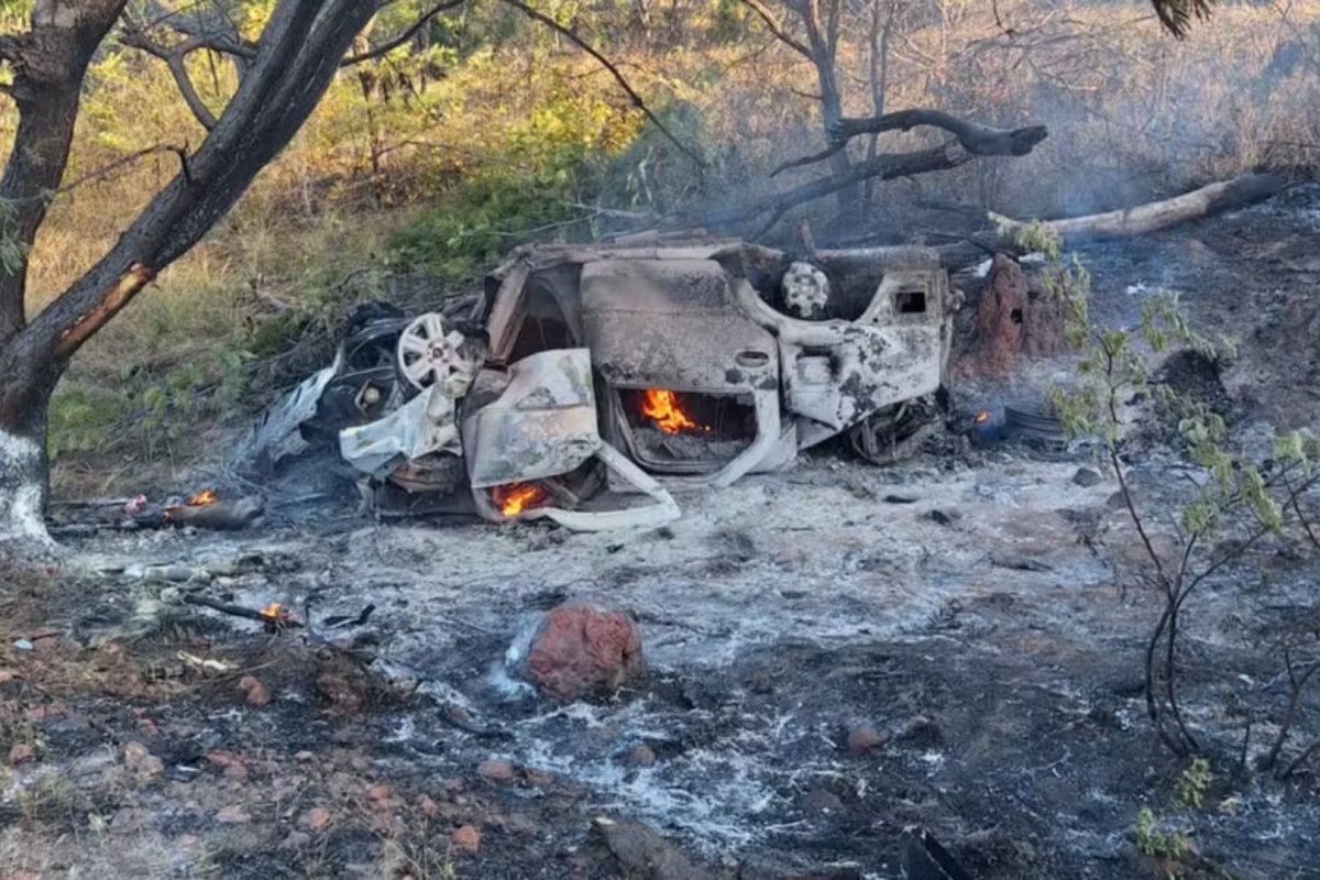 Adolescente morre carbonizado após carro da família capotar e pegar fogo no Piauí
