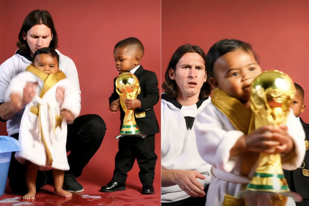 Vídeo: IA recria momento entre Messi e Yamal com final inusitado após título da Espanha