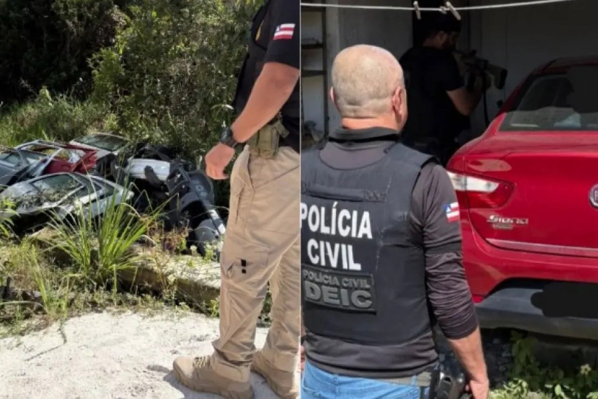 Carro e moto são recuperados em operação contra desmanche de veículos roubados na Bahia