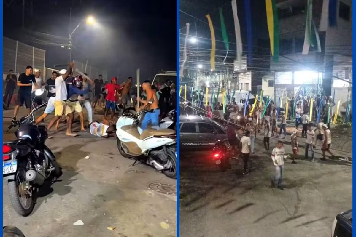 Vídeo: homem é preso após confronto entre torcedores do Bahia e Vitória em Salvador