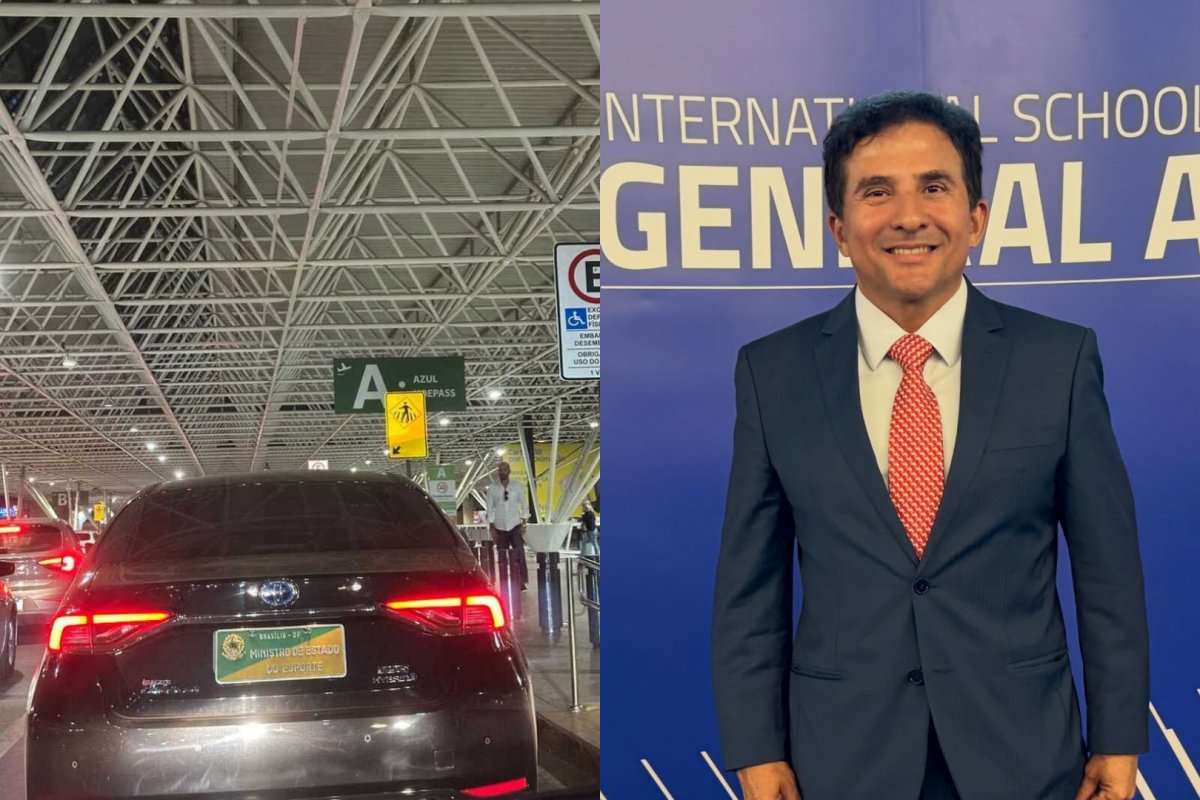 Carro do Ministro dos Esportes é flagrado estacionado em vaga reservada para pessoas com deficiência