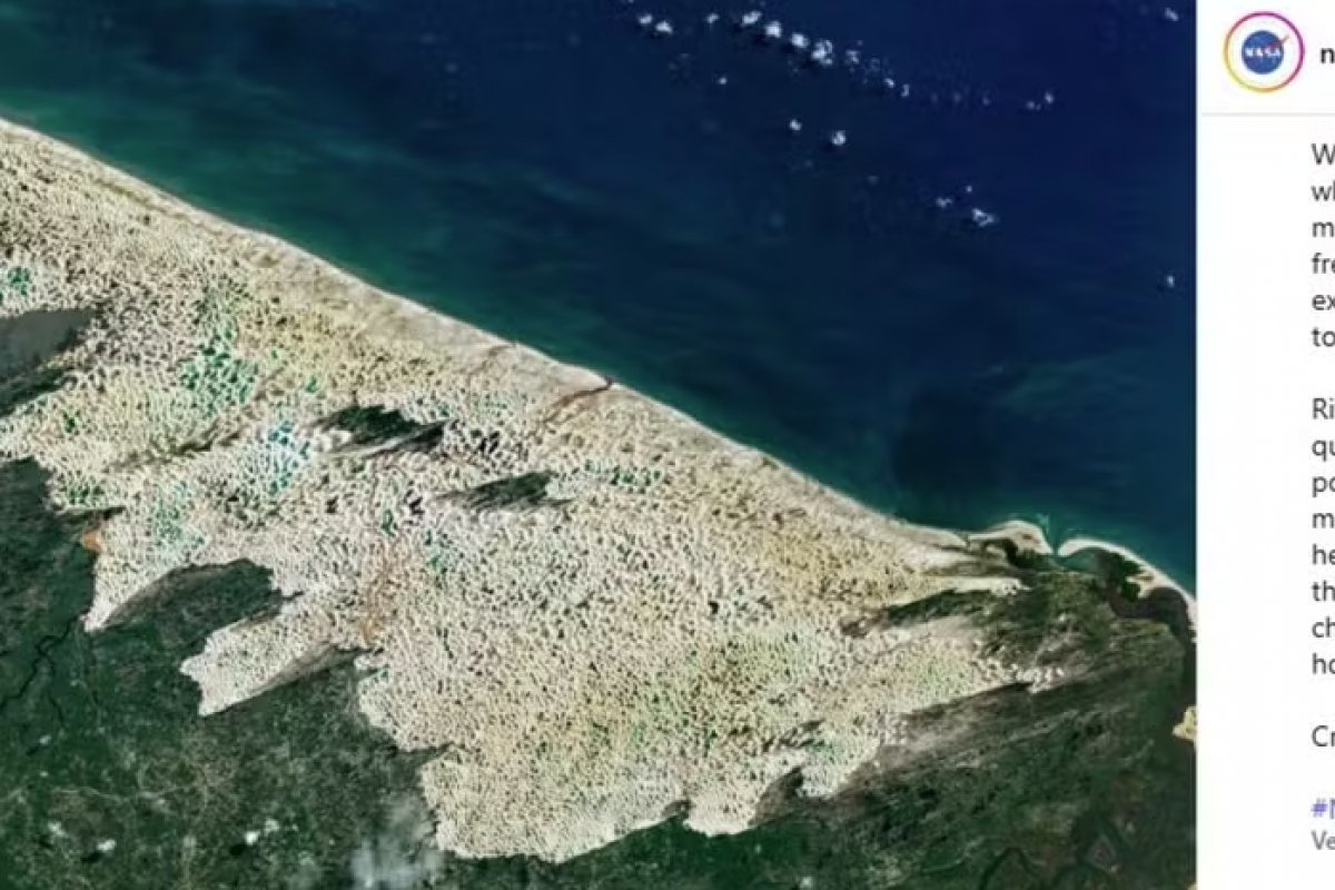 NASA publica imagem dos Lençóis Maranhenses vista do espaço