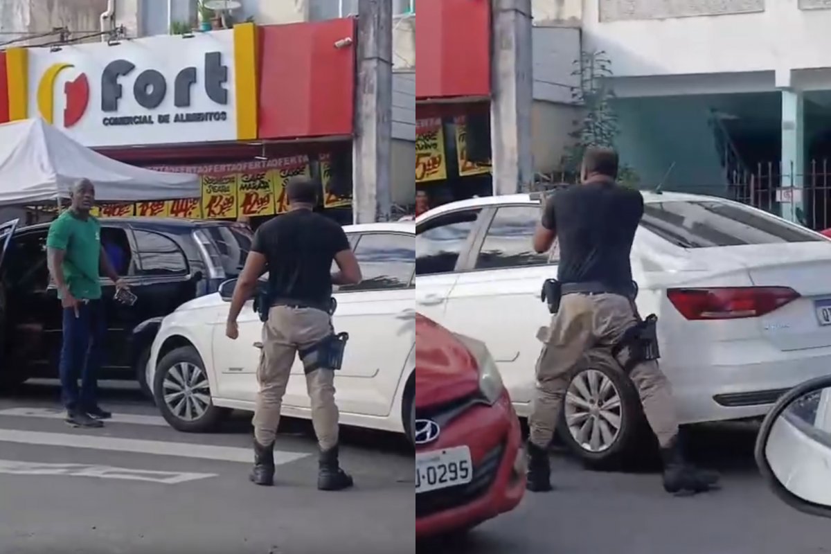 Vídeo: PM saca arma contra cidadão durante briga de trânsito no Pau Miúdo