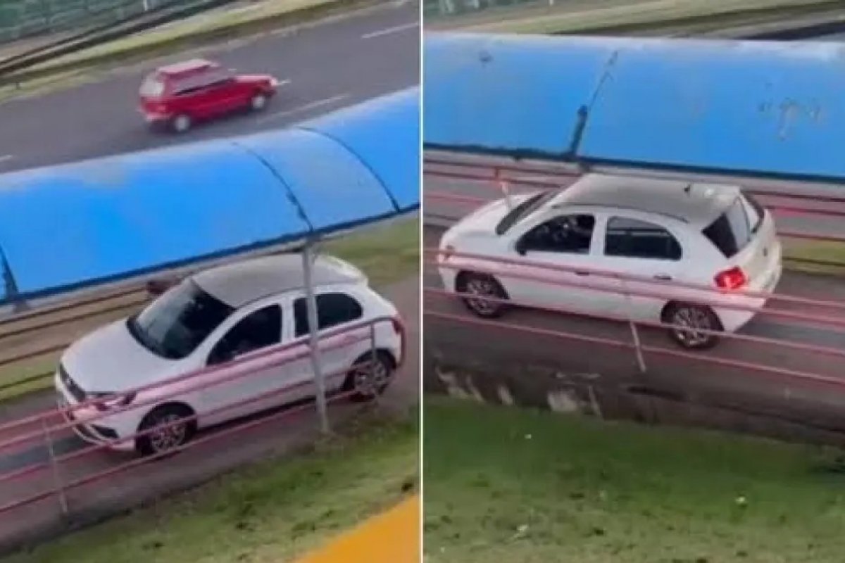 Adolescente estava dirigindo carro que subiu em passarela em Salvador