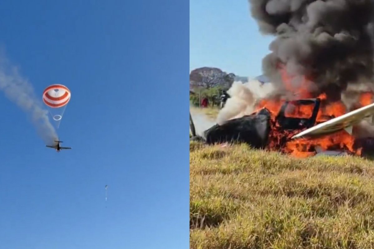 Vídeo: Avião faz pouso de emergência em Minas Gerais após pane 