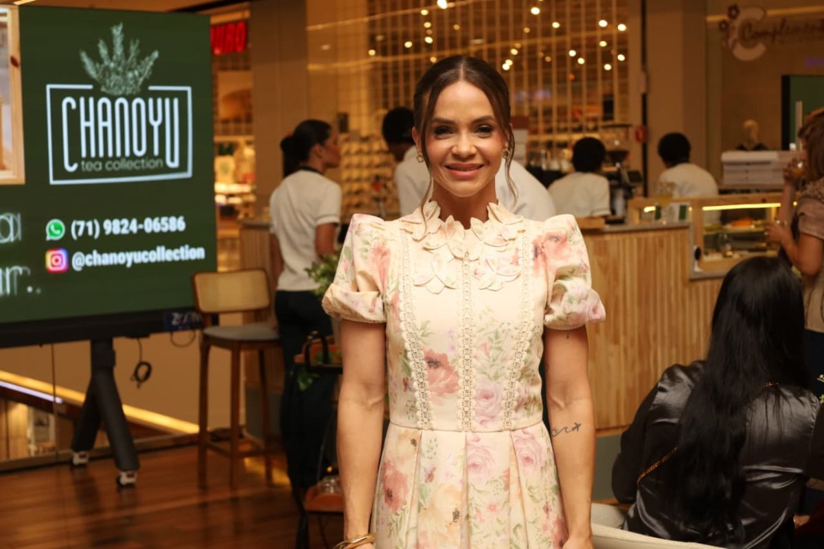 Na capital baiana, Gislaine Couto recebe convidados em evento de inauguração da Chanoyu!  Collection!