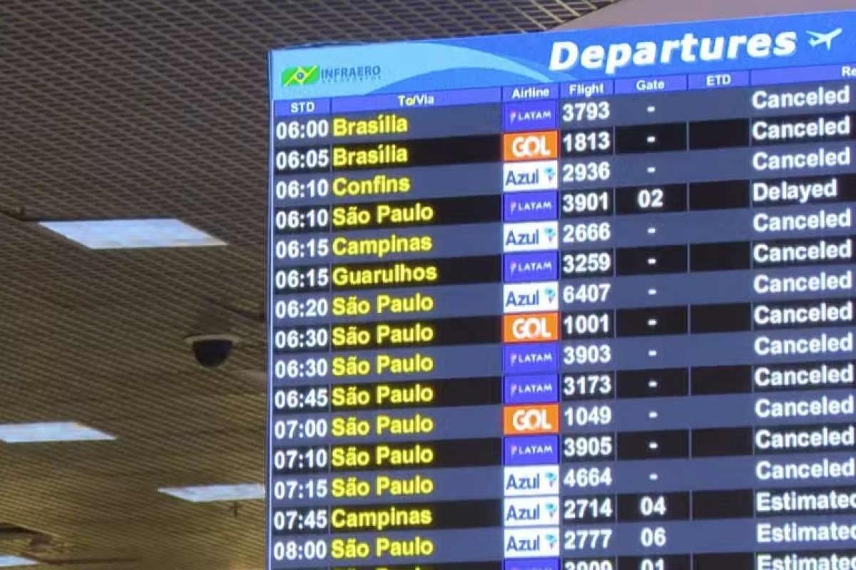 Aeroporto Santos Dumont tem 12 voos cancelados nesta sexta-feira (28) após acidente com jato