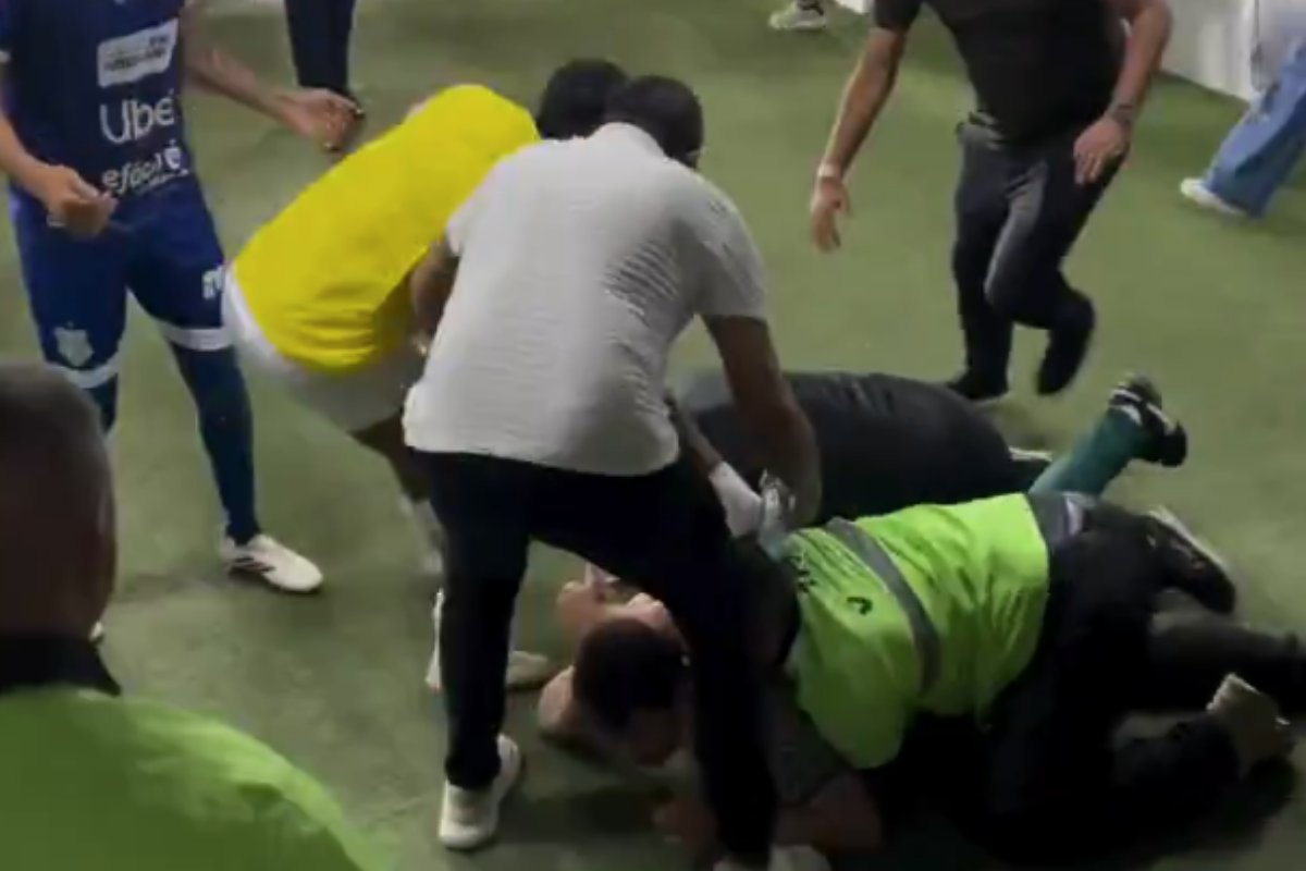 Video: confusão marca intervalo de ABC x Uberlândia na Arena das Dunas