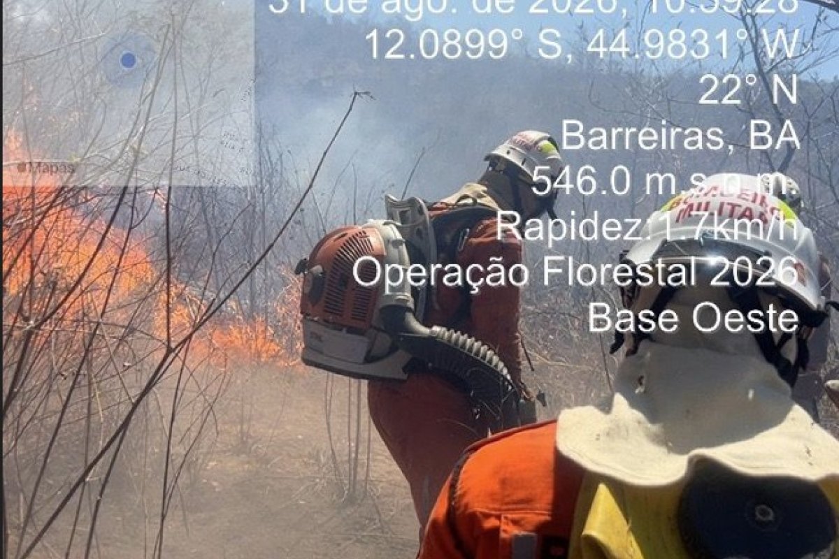 Corpo de Bombeiros é acionado para conter incêndio florestal em Barreiras