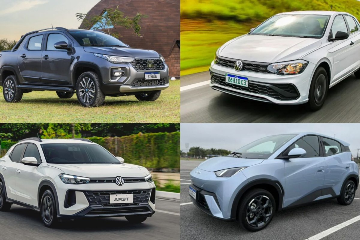 Mais vendidos de agosto: Strada, Polo, Tera e Dolphin Mini são destaque 