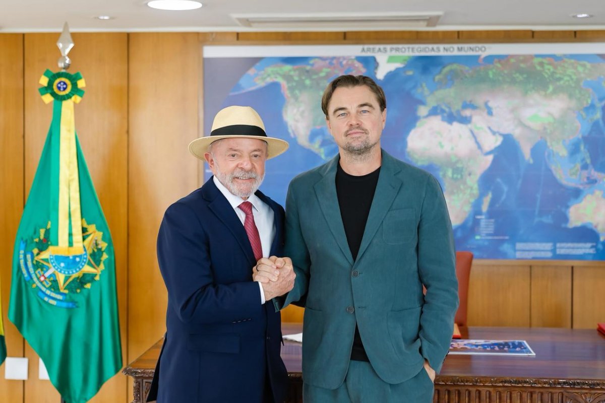 Leonardo DiCaprio se encontra com Lula no Palácio do Planalto