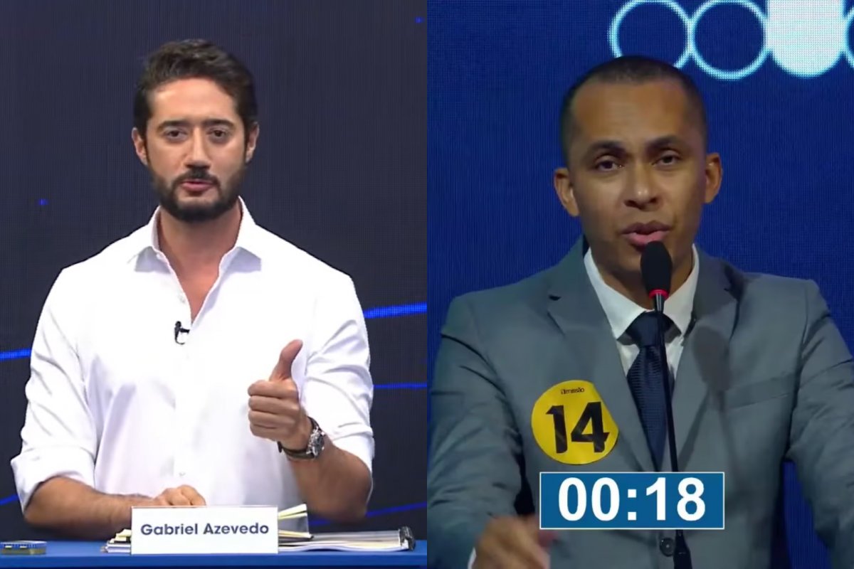 VÍDEO: Gabriel Azevedo, do MDB,  diz para Ben Mendes, do Missão, "se assumir" em debate para o governo de MG