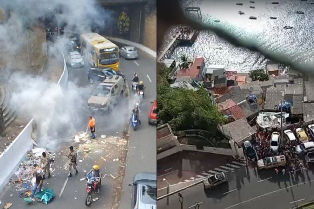 Vídeo: Homem morre durante troca de tiros em píer no Corredor da Vitória; moradores da Gamboa protestam
