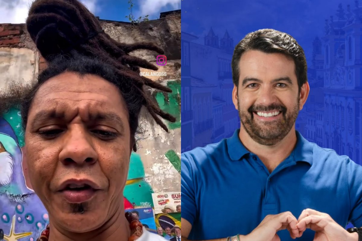 Vídeo: Artista denuncia propaganda de Paulo Magalhães Jr colada sobre painel de grafite em Pernambués