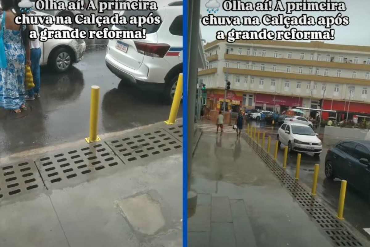 Vídeo: moradores elogiam reforma no bairro da Calçada e dizem que obra 'passou no teste da chuva'