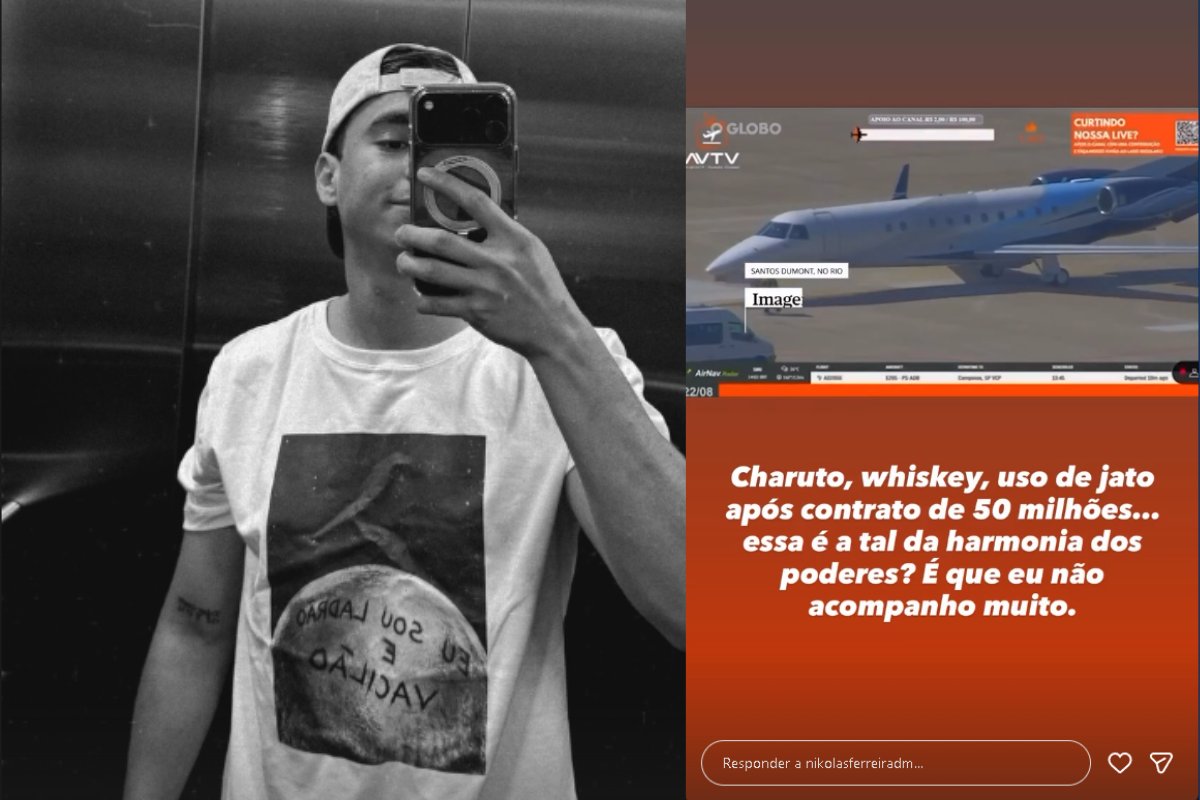 'Eu sou ladrão e vacilão': Nikolas Ferreira usa camisa com frase de tortura ao criticar Alexandre de Moraes