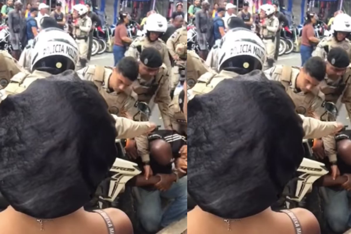 Vídeo: Homem se desespera após ter moto apreendida durante abordagem em Salvador