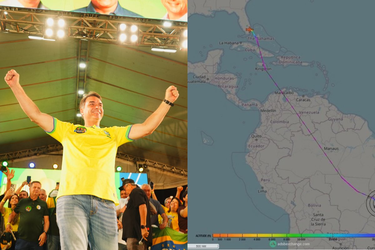 Flávio Bolsonaro viajou com a família no mesmo jato de Daniel Vorcaro em que Alexandre de Moraes foi visto desembarcando