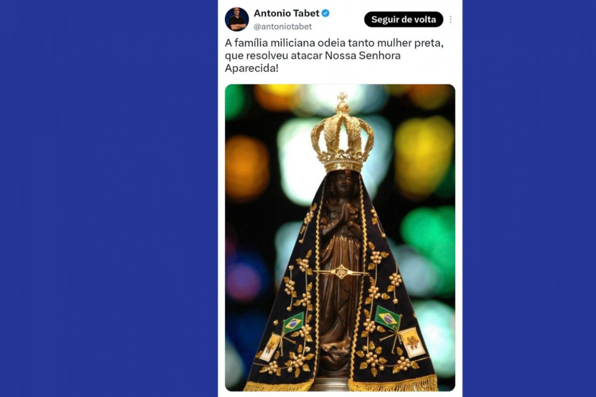 Mendonça manda Antonio Tabet remover postagem sobre suposto ataque a Nossa Senhora Aparecida