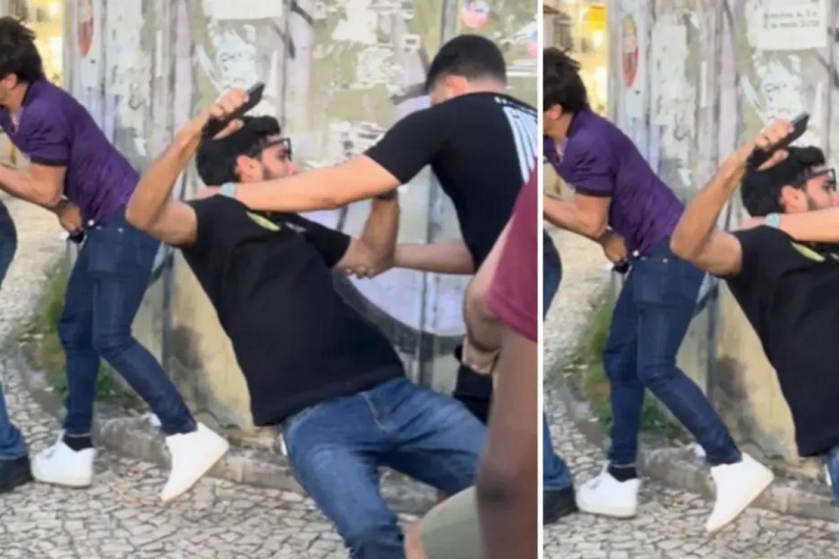Vídeo: apoiador de Renan Santos é preso após agredir influenciador bolsonarista em Salvador