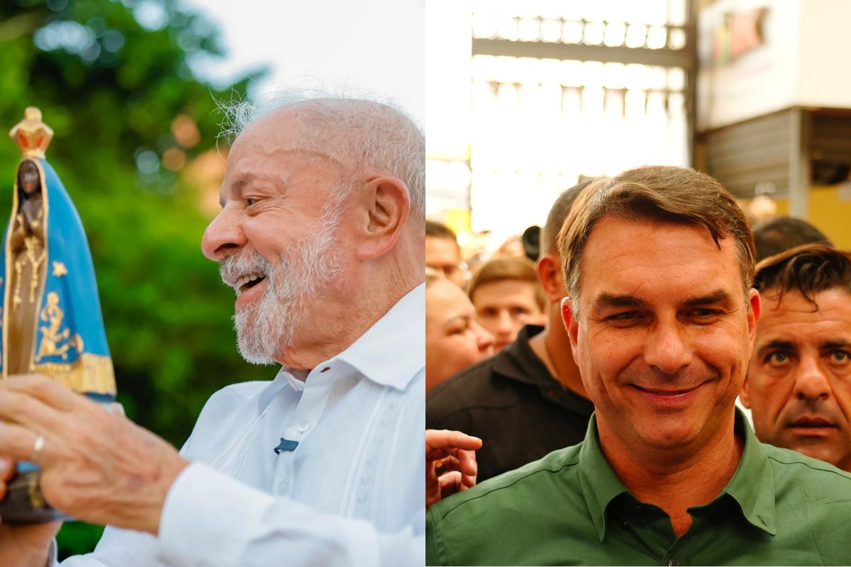 Meio/Ideia: pesquisa mostra Lula à frente de Flávio Bolsonaro nos dois turnos da eleição