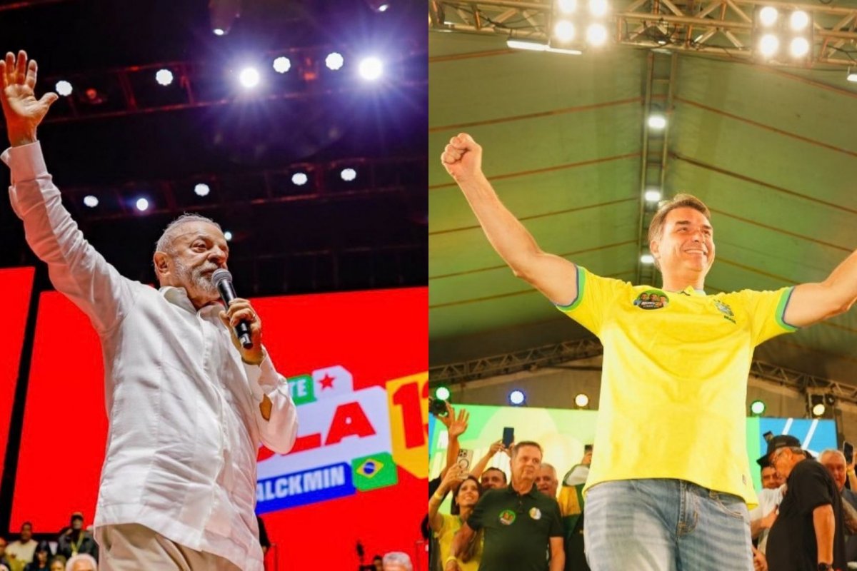 Às vésperas das eleições, Lula e Flávio Bolsonaro encerram campanhas com atos no estado de São Paulo