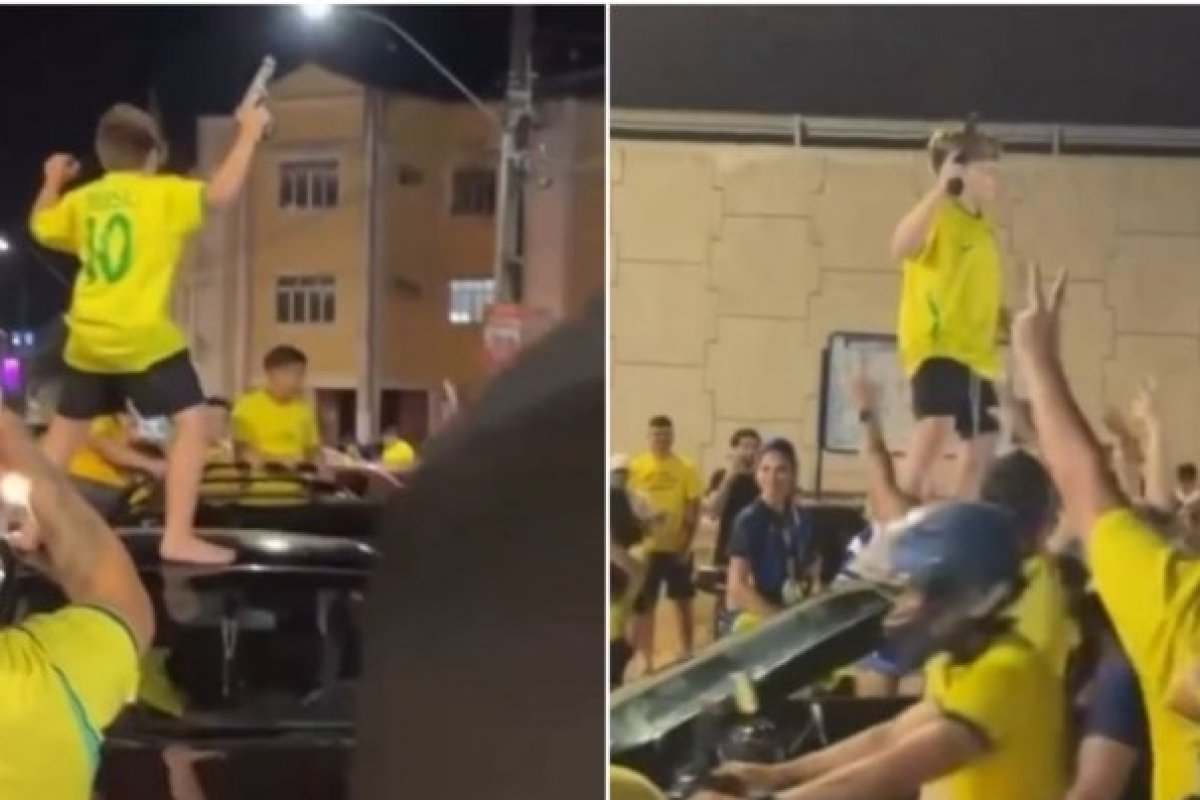 Vídeo: Criança ostenta arma durante suposta comemoração bolsonarista no RN