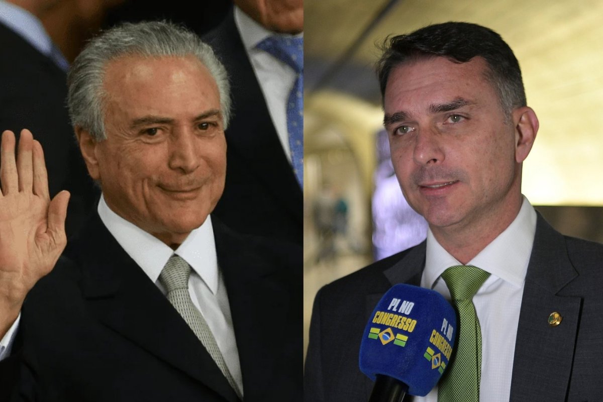 Vídeo: Michel Temer declara apoio a Flávio Bolsonaro no segundo turno