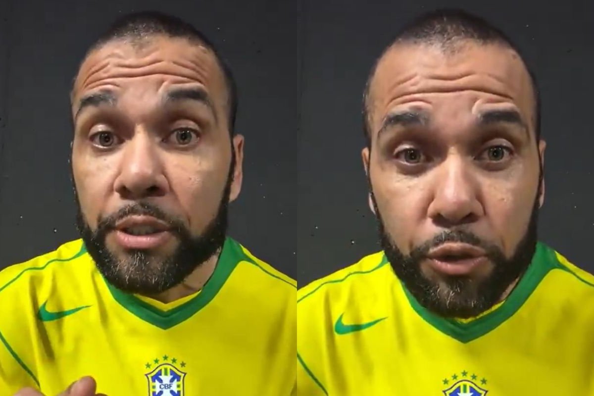 Vídeo: Ao declarar apoio, Daniel Alves diz que Espírito Santo "estava soprando" nome e número de Flávio Bolsonaro
