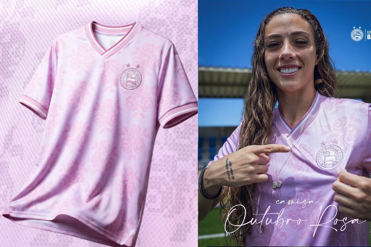 Bahia lança camisa especial para campanha de Outubro Rosa