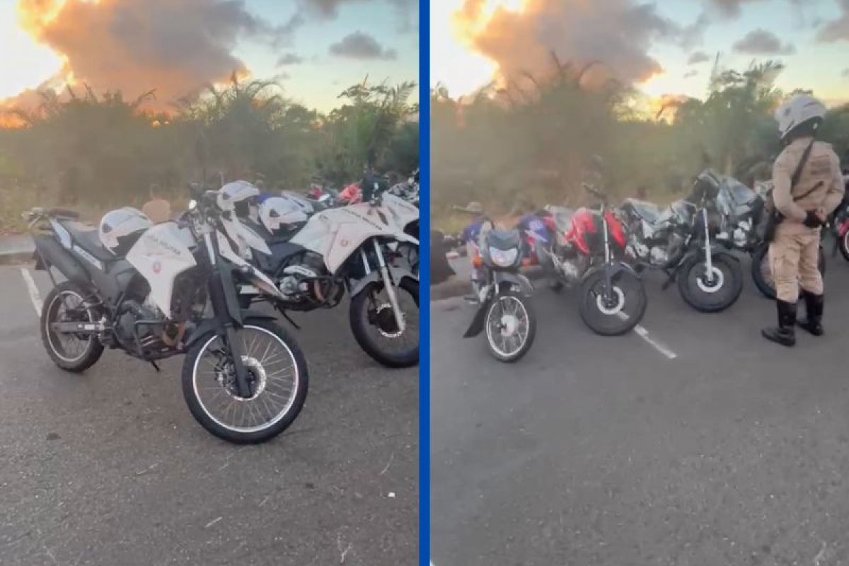 Quatorze motocicletas são apreendidas pela PM na Av. Paralela