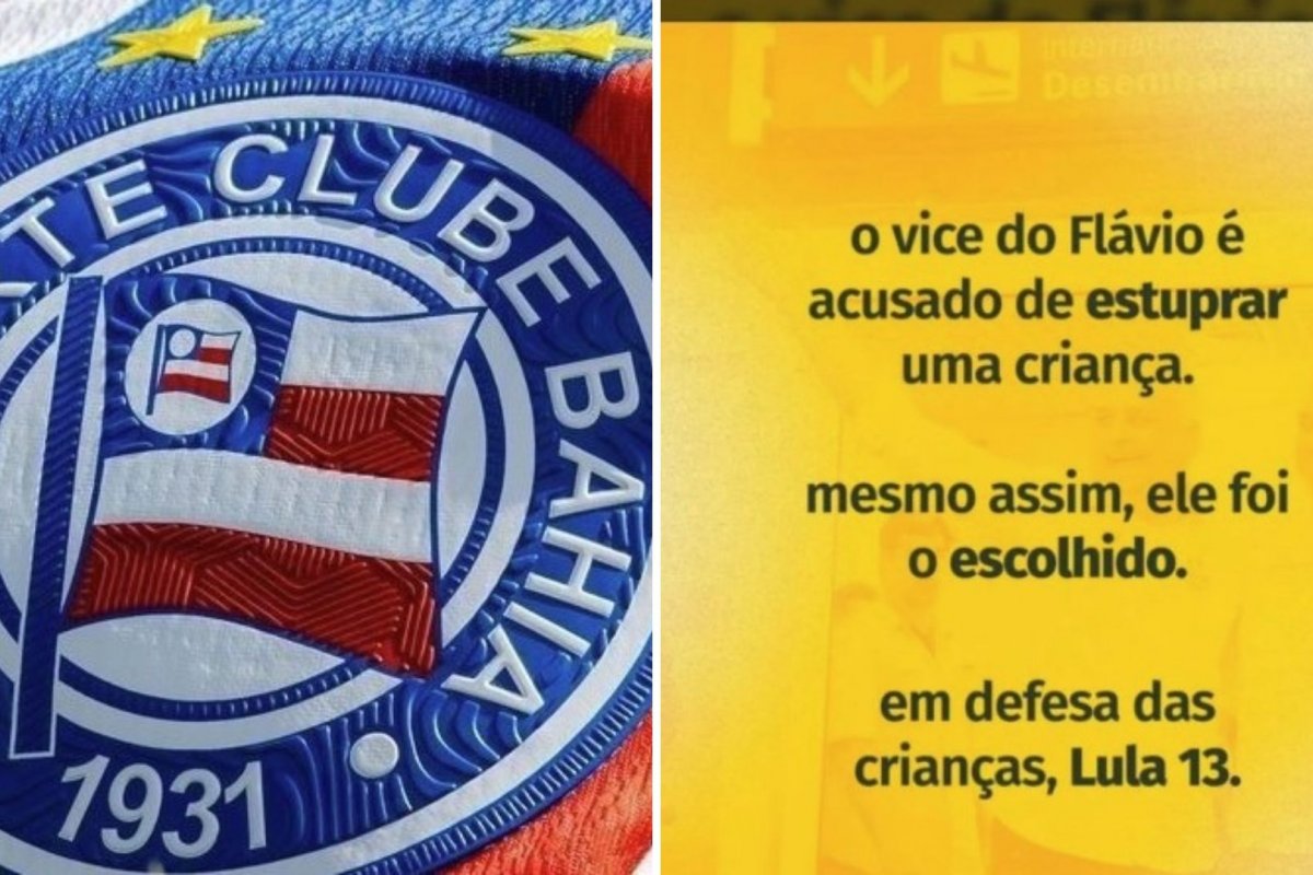 Canal oficial do Bahia no WhatsApp faz postagem pró-Lula e contra vice de Flávio Bolsonaro