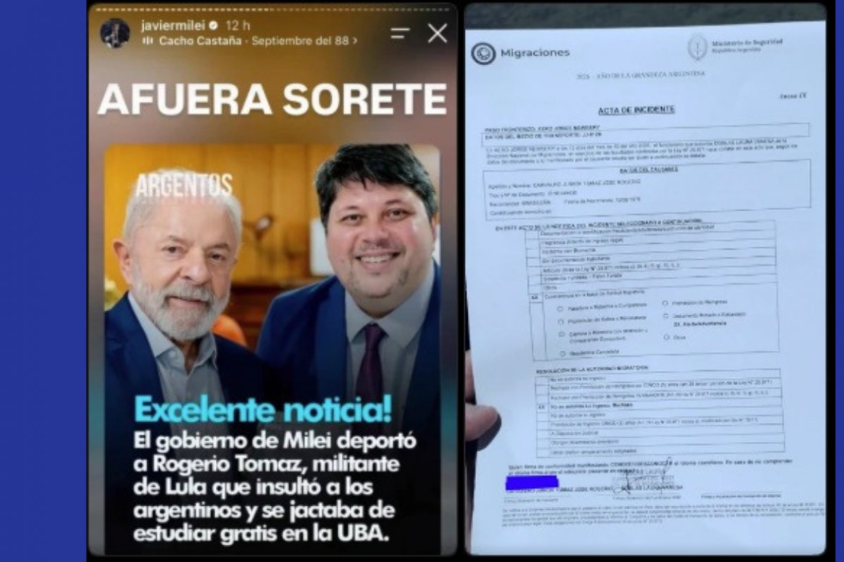Jornalista brasileiro crítico a Milei é deportado da Argentina: "muito em breve vou voltar"